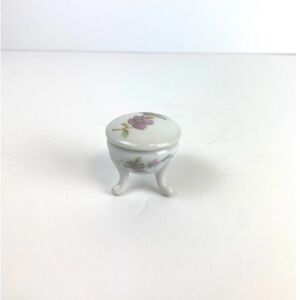 Floral Miniature Porcelain Trinket Box